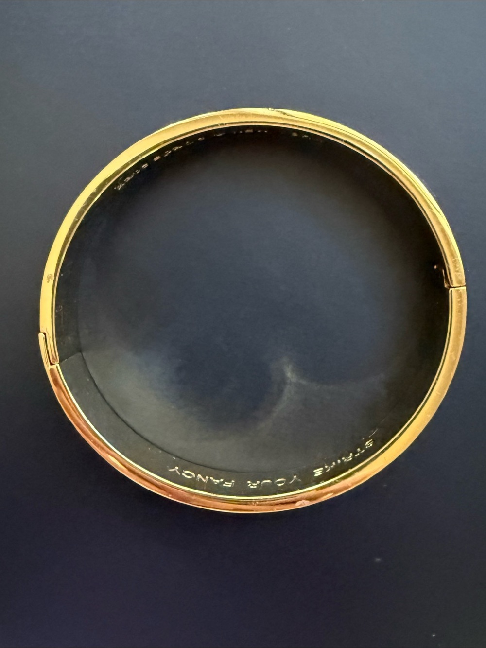 Kate Spade New York Pink & Gold Enamel Bangle - Ooh La La EUC - Picture 7 of 10
